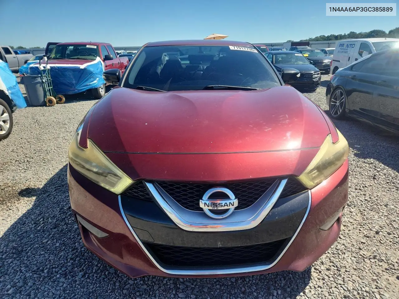 2016 NISSAN MAXIMA VIN 1N4AA6AP3GC385889 — фото 5