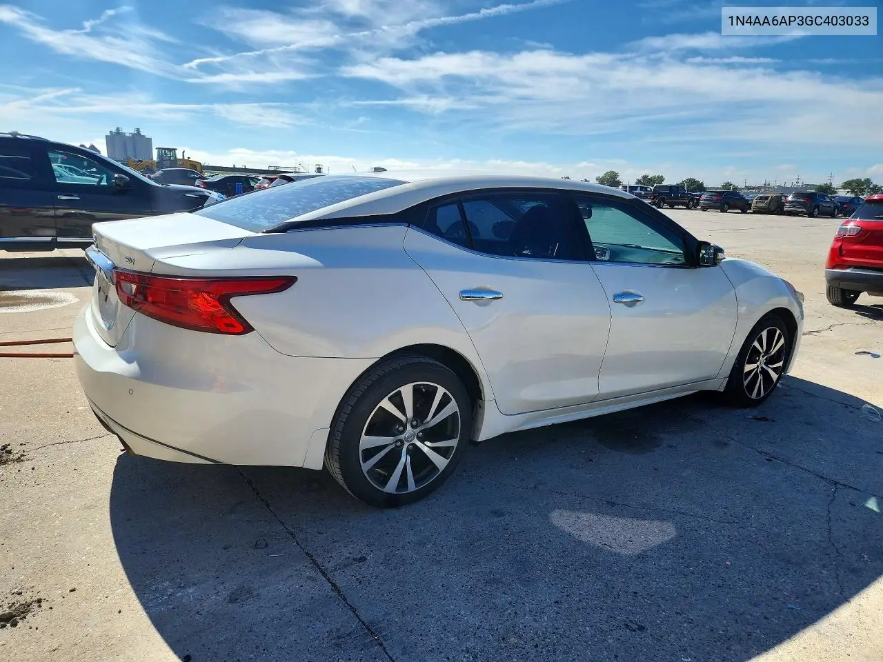 2016 NISSAN MAXIMA VIN 1N4AA6AP3GC403033 — фото 3