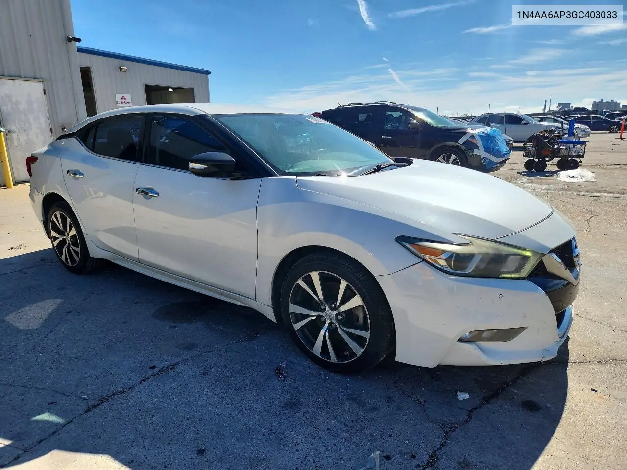 2016 NISSAN MAXIMA VIN 1N4AA6AP3GC403033 — фото 4