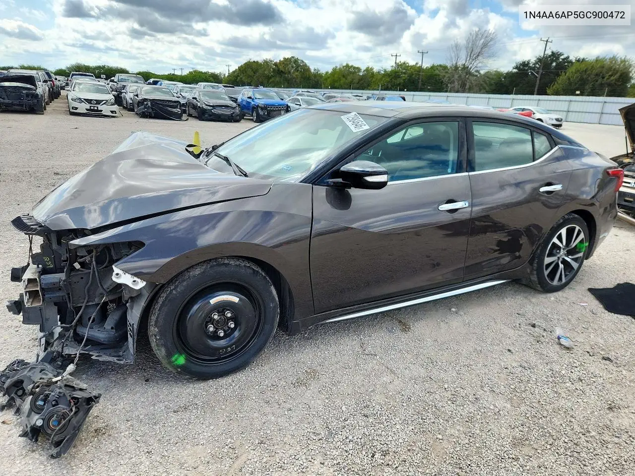 NISSAN MAXIMA 2016, VIN 1N4AA6AP5GC900472