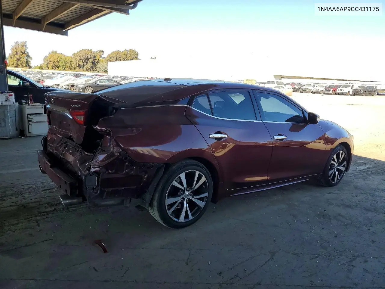 2016 NISSAN MAXIMA VIN 1N4AA6AP9GC431175 — фото 3