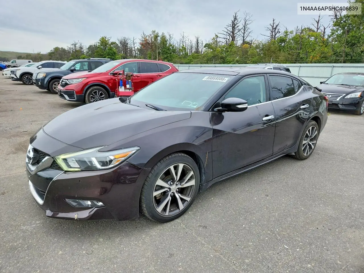 NISSAN MAXIMA 2017, VIN 1N4AA6AP5HC406839