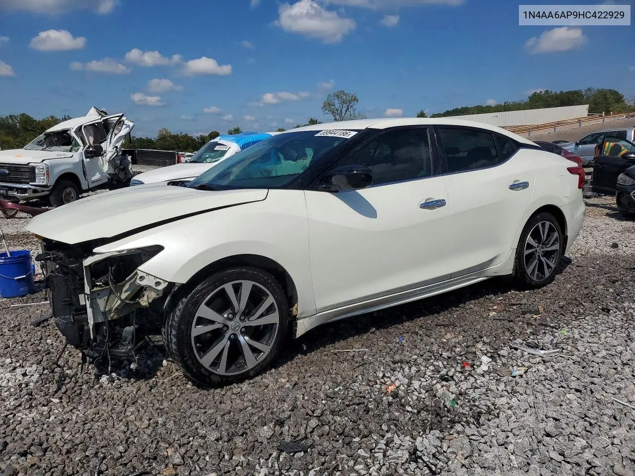 NISSAN MAXIMA 2017, VIN 1N4AA6AP9HC422929