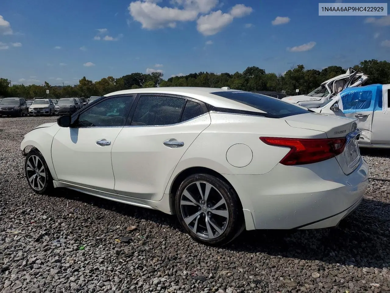 2017 NISSAN MAXIMA VIN 1N4AA6AP9HC422929 — фото 2