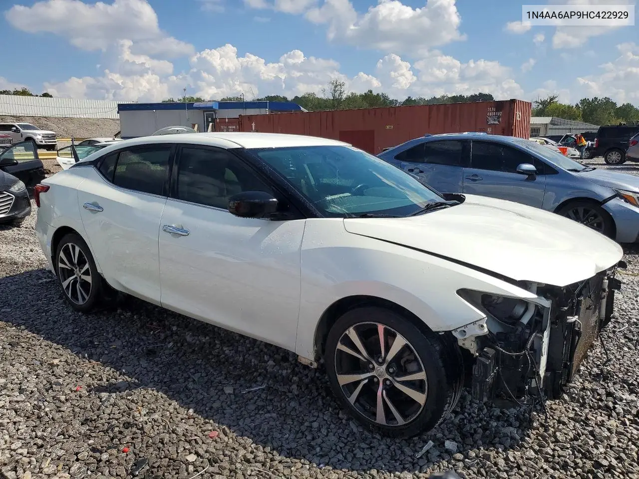 2017 NISSAN MAXIMA VIN 1N4AA6AP9HC422929 — фото 4