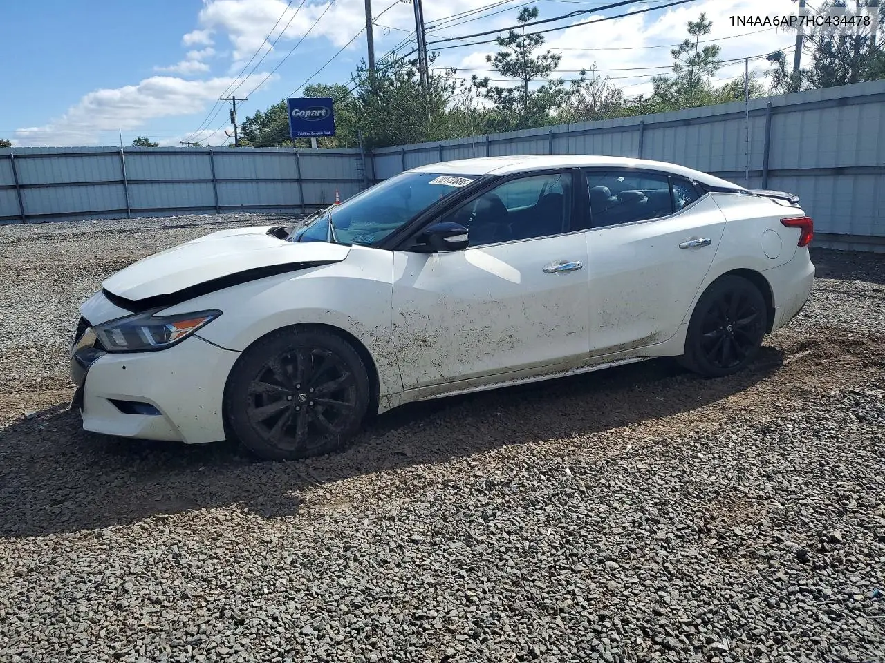 NISSAN MAXIMA 2017, VIN 1N4AA6AP7HC434478