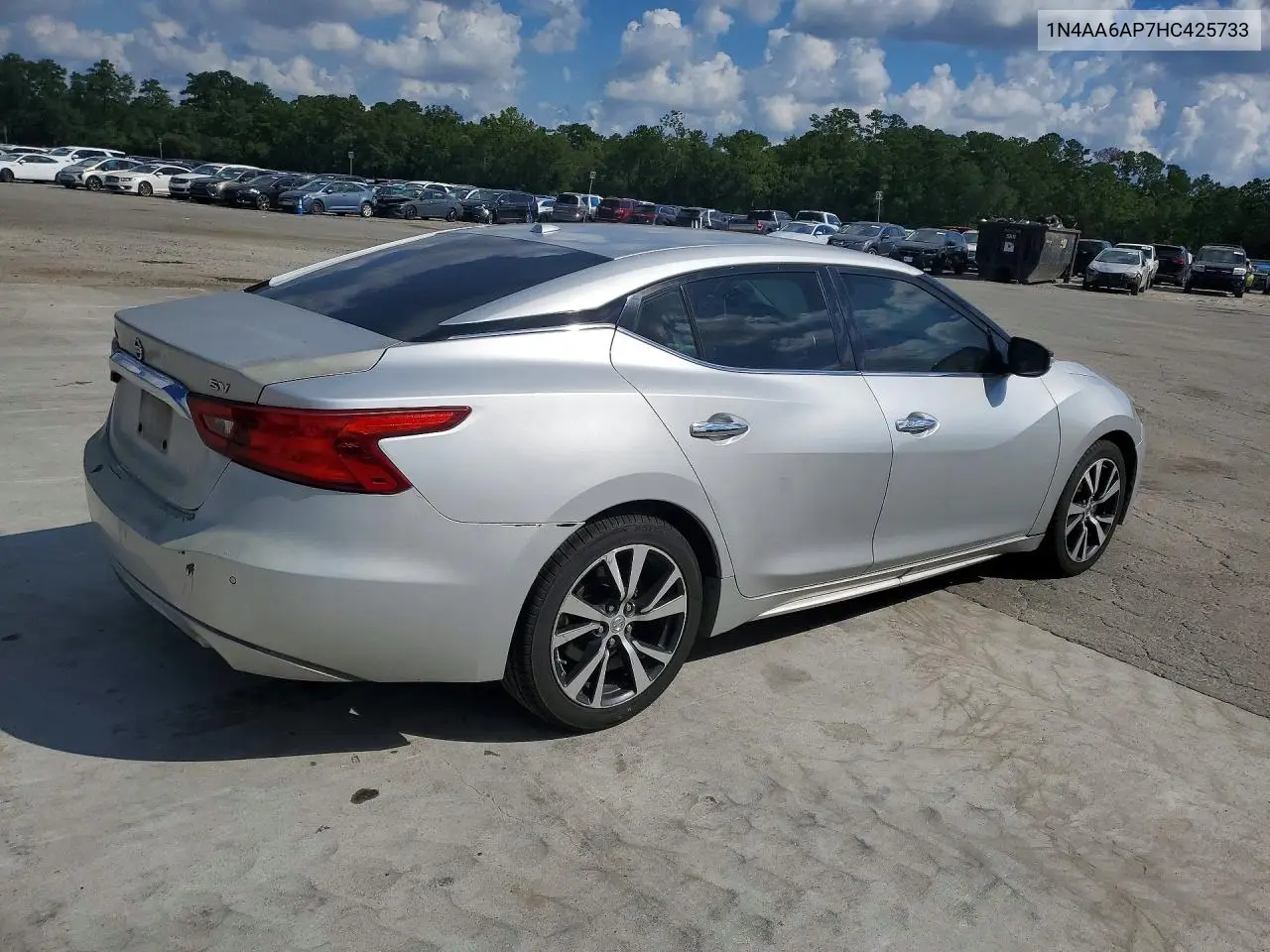 2017 NISSAN MAXIMA VIN 1N4AA6AP7HC425733 — фото 3