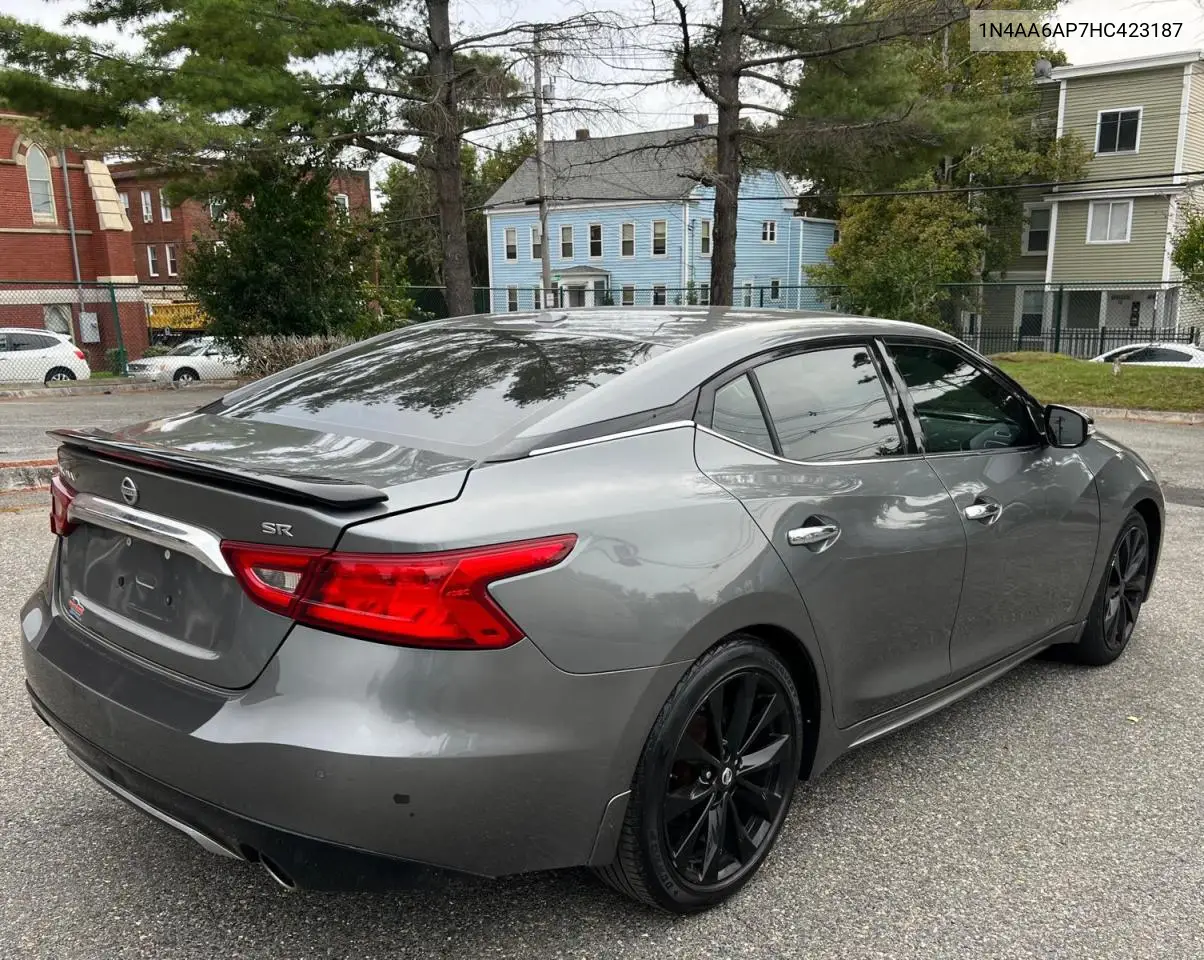 2017 NISSAN MAXIMA VIN 1N4AA6AP7HC423187 — фото 4