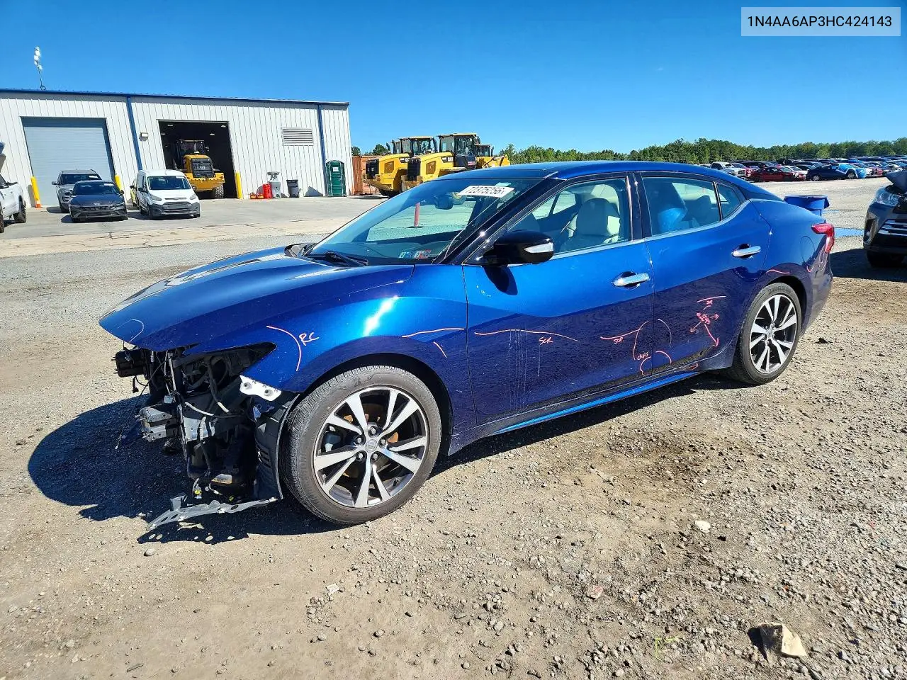 NISSAN MAXIMA 2017, VIN 1N4AA6AP3HC424143