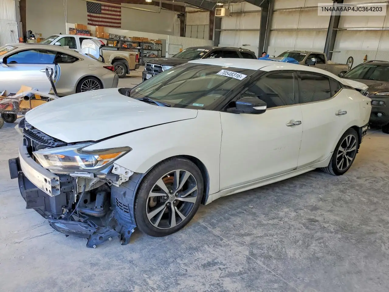 NISSAN MAXIMA 2018, VIN 1N4AA6AP4JC364203