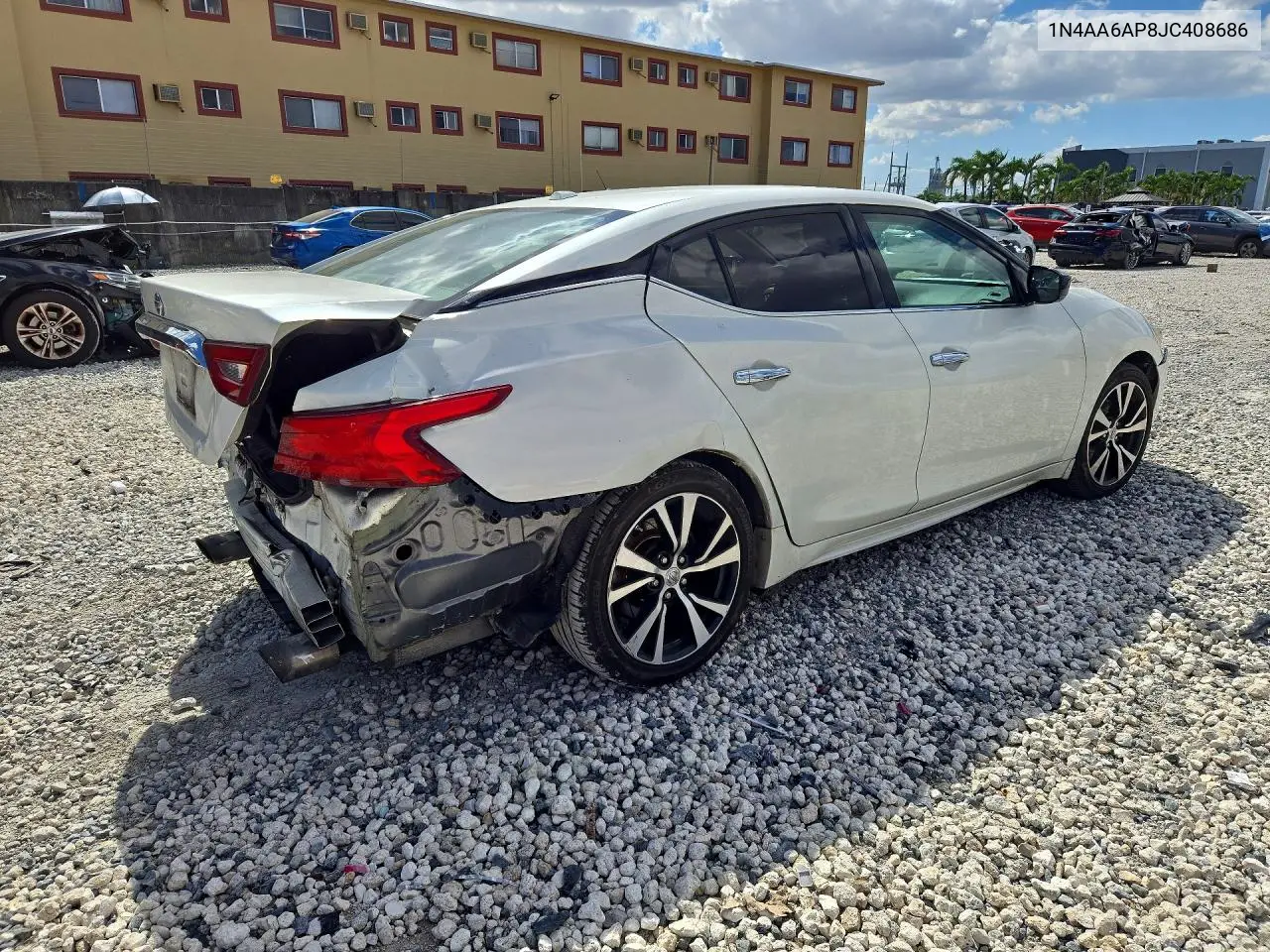 2018 NISSAN MAXIMA VIN 1N4AA6AP8JC408686 — фото 3