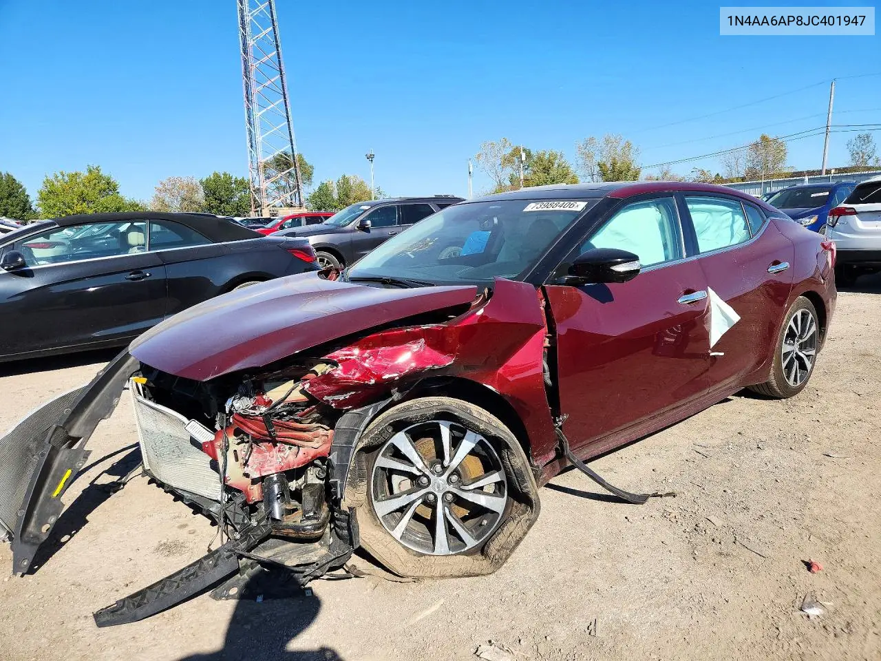 NISSAN MAXIMA 2018, VIN 1N4AA6AP8JC401947