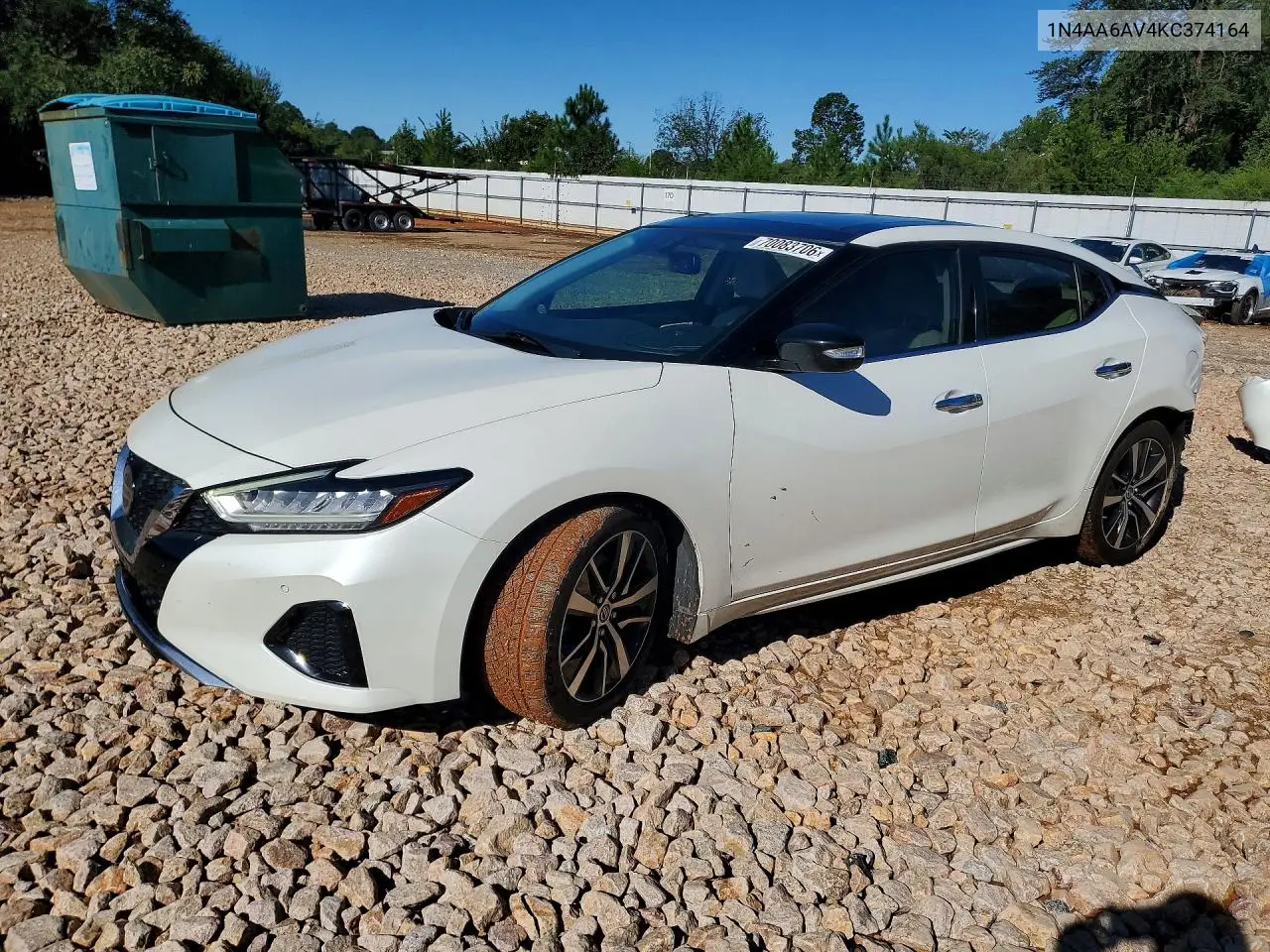 NISSAN MAXIMA 2019, VIN 1N4AA6AV4KC374164