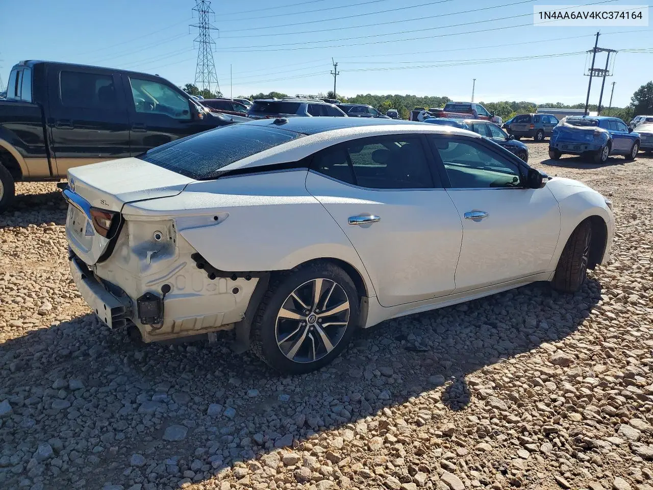 2019 NISSAN MAXIMA VIN 1N4AA6AV4KC374164 — фото 3