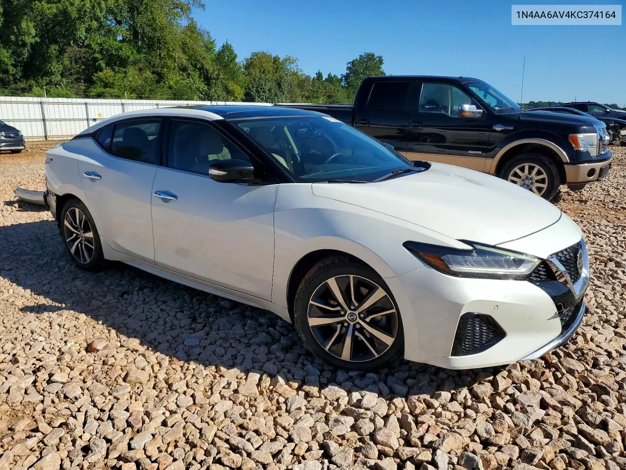 2019 NISSAN MAXIMA VIN 1N4AA6AV4KC374164 — фото 4