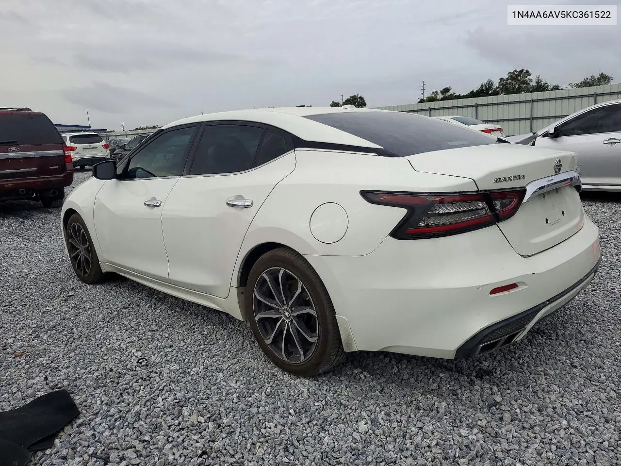 2019 NISSAN MAXIMA VIN 1N4AA6AV5KC361522 — фото 2