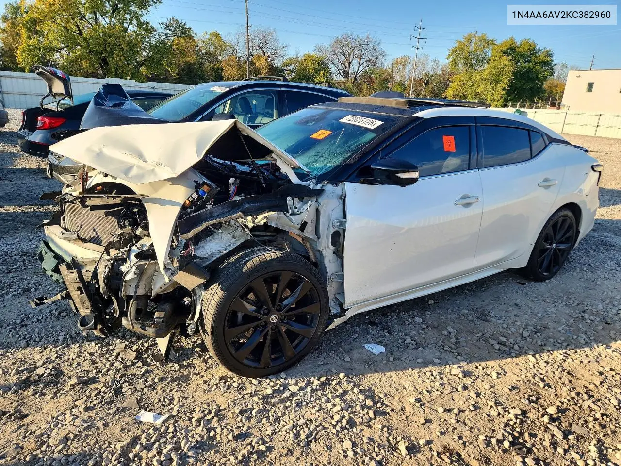NISSAN MAXIMA 2019, VIN 1N4AA6AV2KC382960