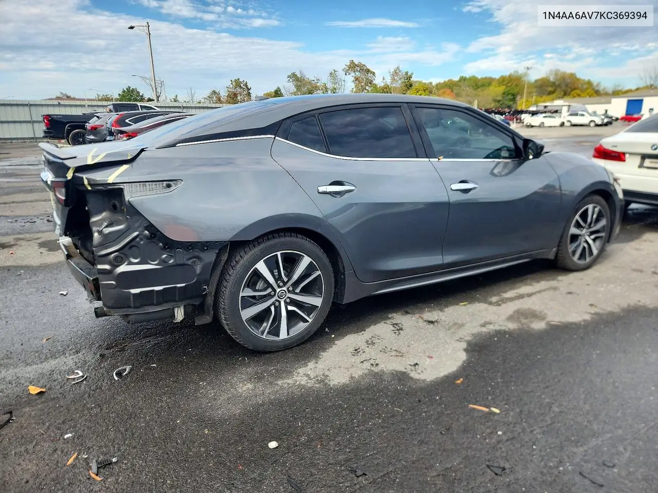 2019 NISSAN MAXIMA VIN 1N4AA6AV7KC369394 — фото 3