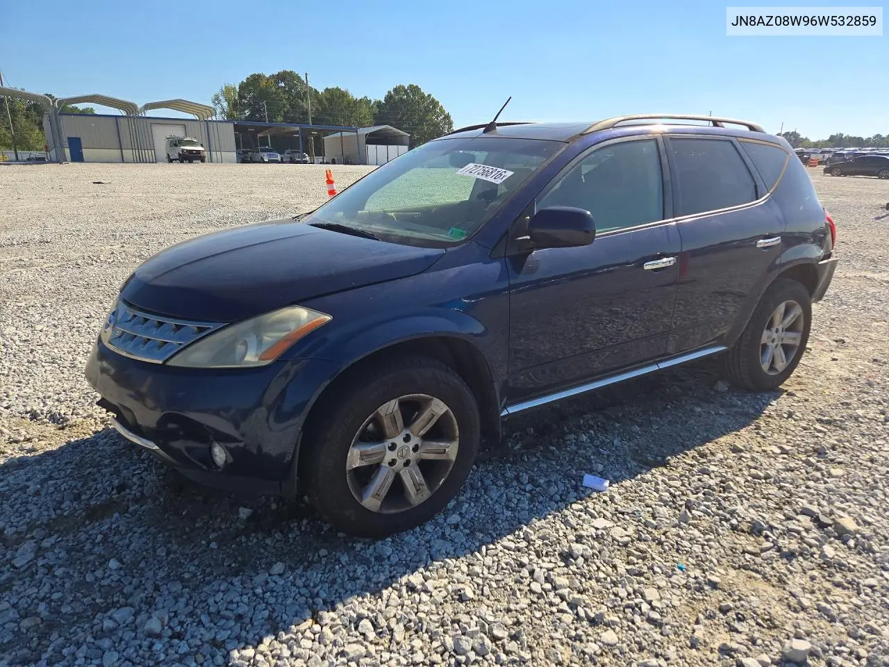 NISSAN MURANO 2006, VIN JN8AZ08W96W532859