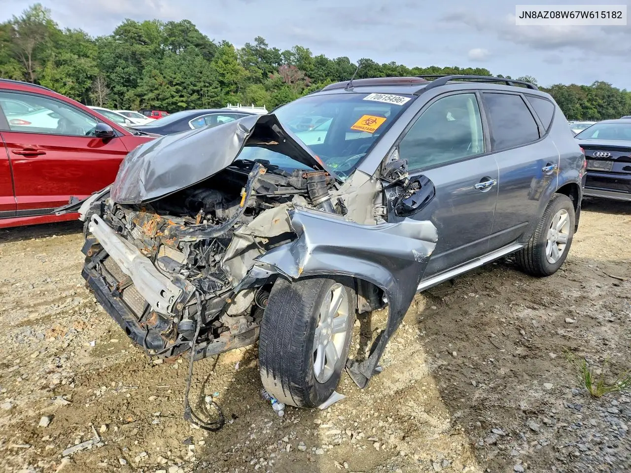 NISSAN MURANO 2007, VIN JN8AZ08W67W615182