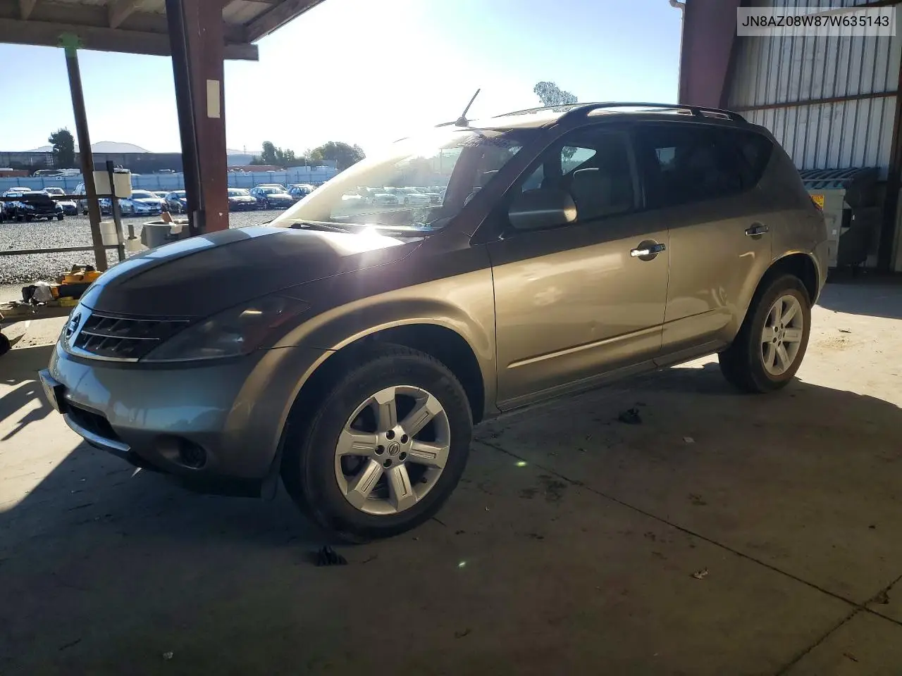 NISSAN MURANO 2007, VIN JN8AZ08W87W635143