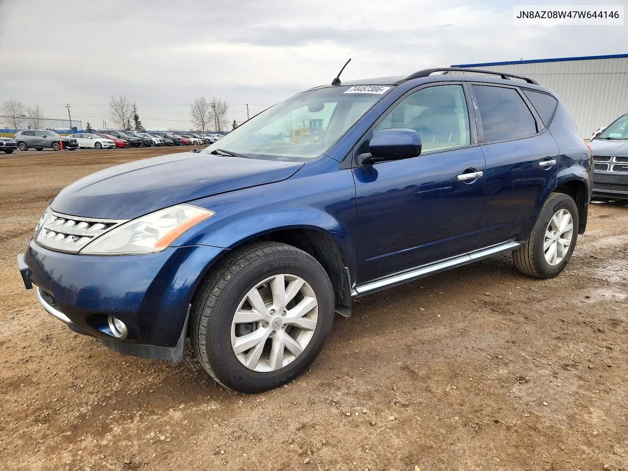 NISSAN MURANO 2007, VIN JN8AZ08W47W644146
