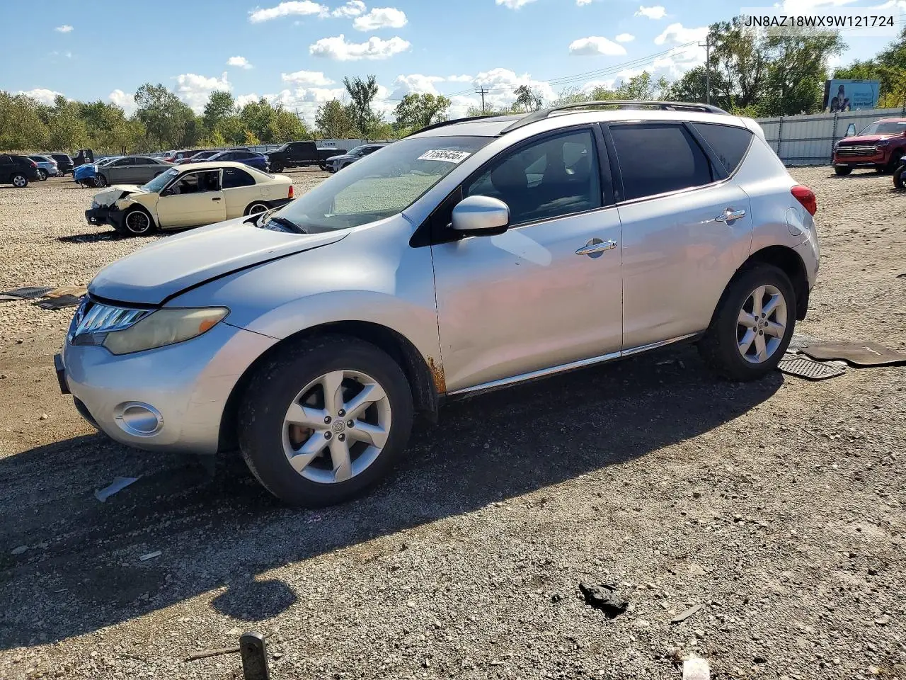 NISSAN MURANO 2009, VIN JN8AZ18WX9W121724