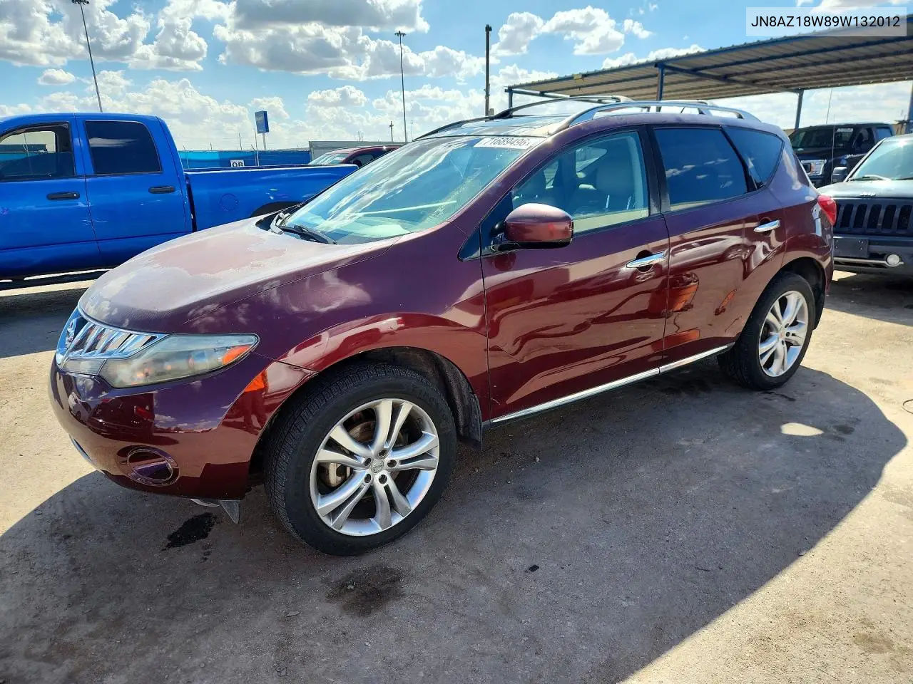 NISSAN MURANO 2009, VIN JN8AZ18W89W132012