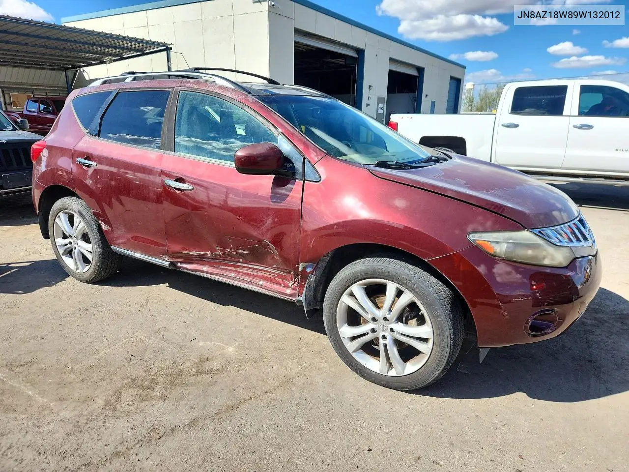 2009 NISSAN MURANO VIN JN8AZ18W89W132012 — фото 4