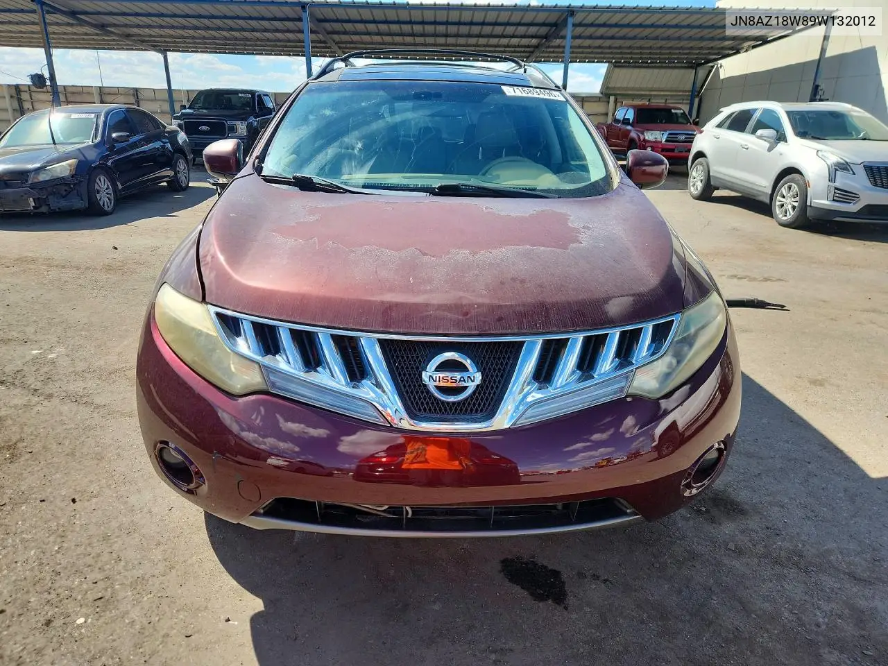 2009 NISSAN MURANO VIN JN8AZ18W89W132012 — фото 5