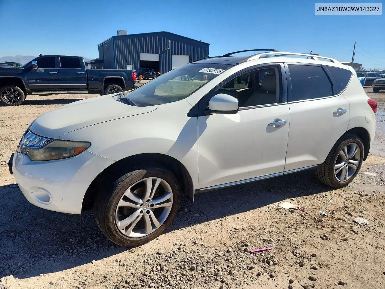 NISSAN MURANO 2009, VIN JN8AZ18W09W143327