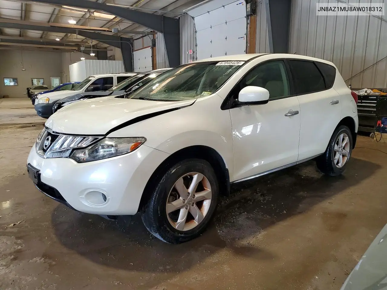 NISSAN MURANO 2010, VIN JN8AZ1MU08AW01831