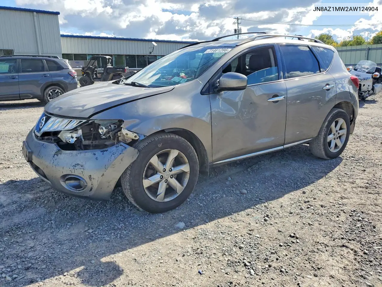 NISSAN MURANO 2010, VIN JN8AZ1MW2AW124904
