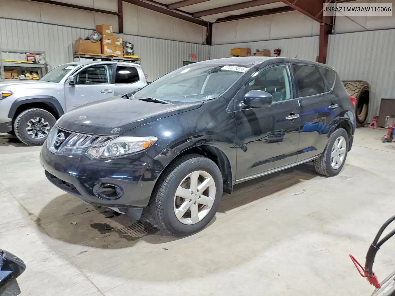 NISSAN MURANO 2010, VIN JN8AZ1MW3AW116066