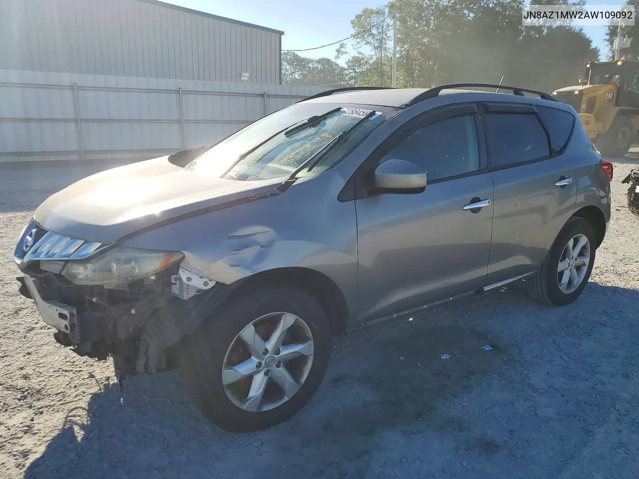 NISSAN MURANO 2010, VIN JN8AZ1MW2AW109092