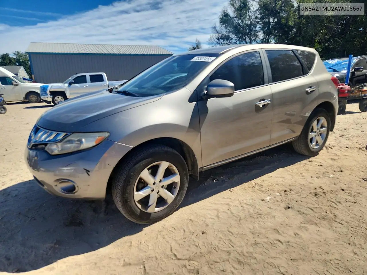 NISSAN MURANO 2010, VIN JN8AZ1MU2AW008567