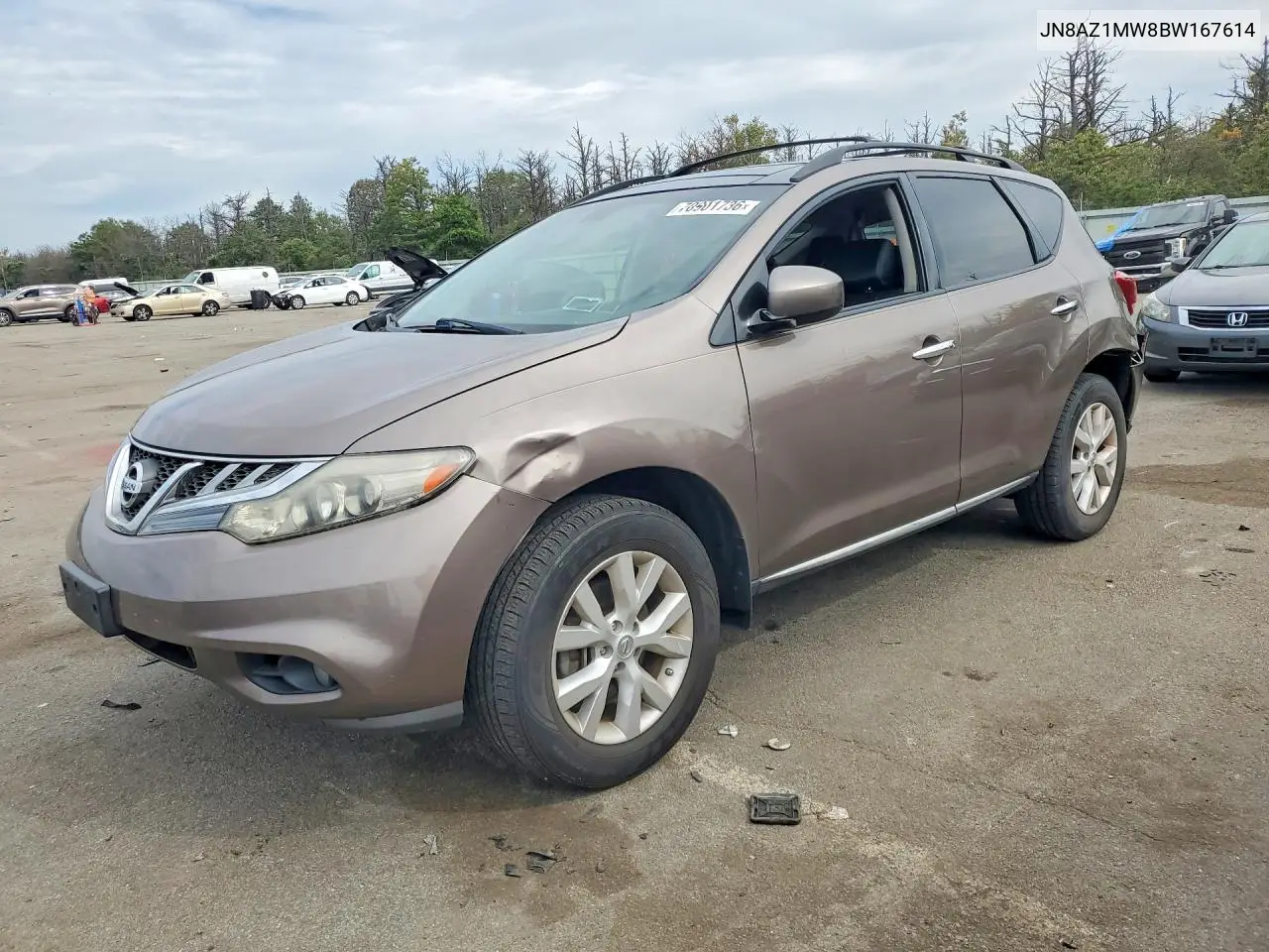 NISSAN MURANO 2011, VIN JN8AZ1MW8BW167614