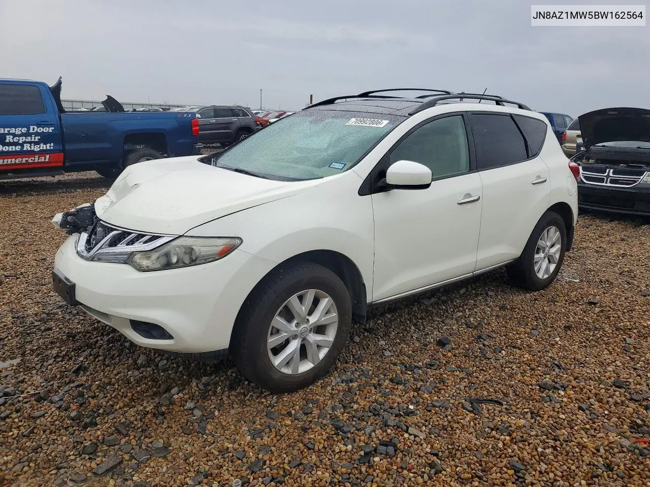 NISSAN MURANO 2011, VIN JN8AZ1MW5BW162564