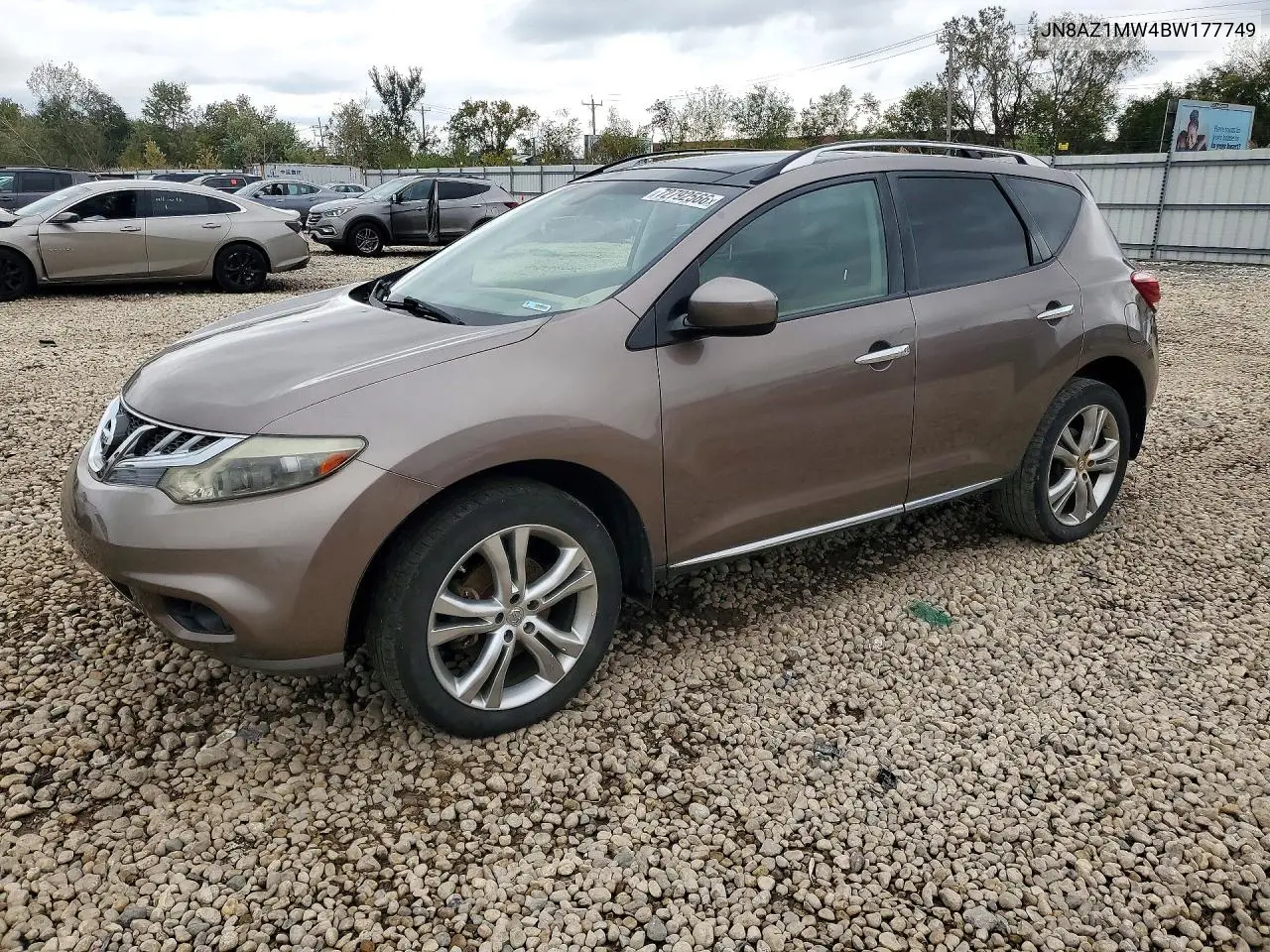 NISSAN MURANO 2011, VIN JN8AZ1MW4BW177749