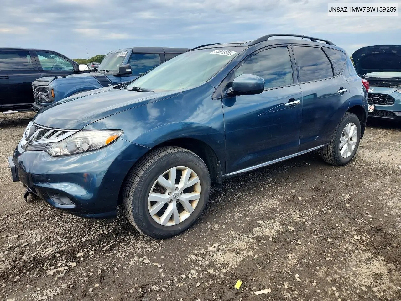 NISSAN MURANO 2011, VIN JN8AZ1MW7BW159259