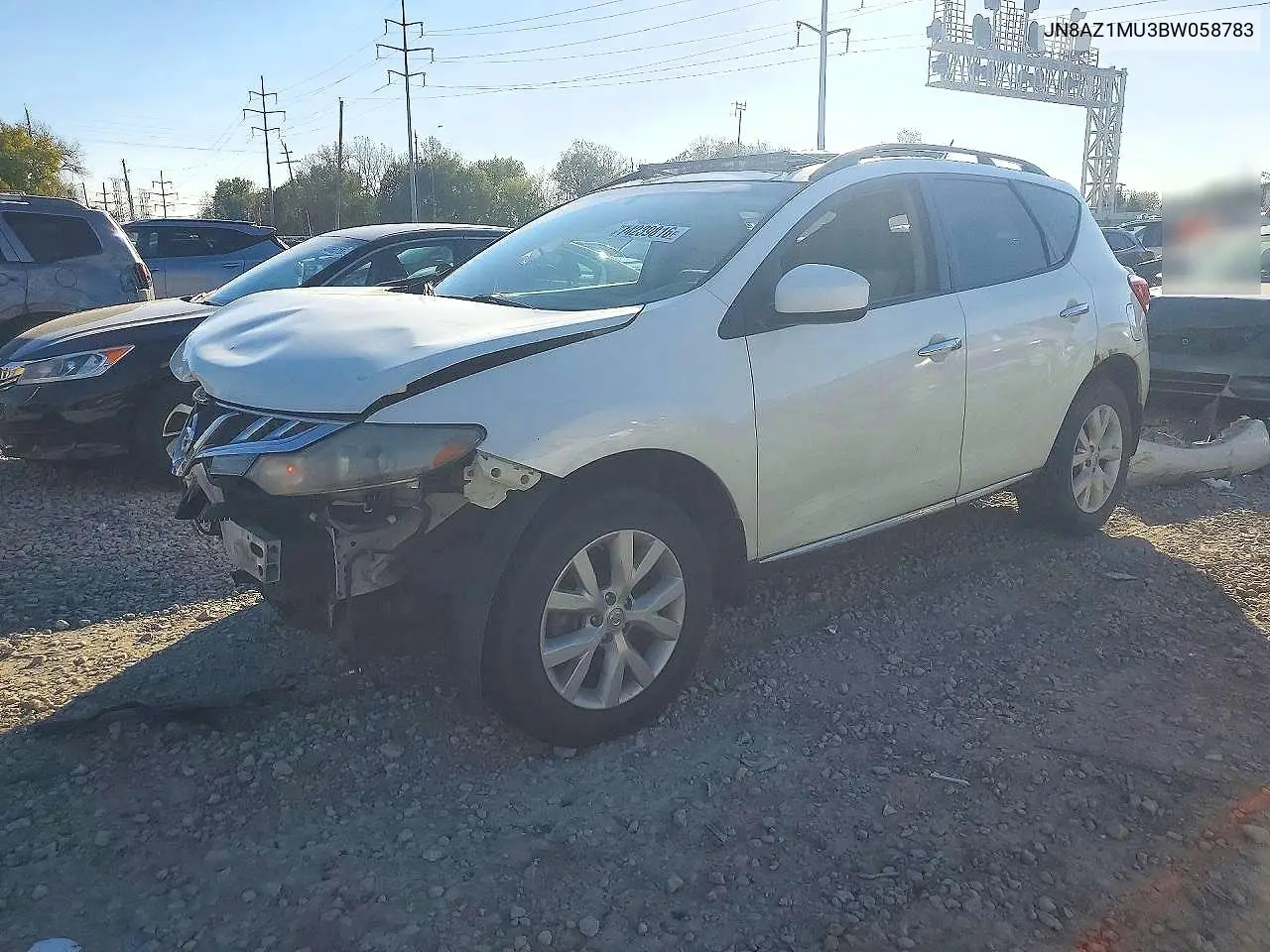 NISSAN MURANO 2011, VIN JN8AZ1MU3BW058783