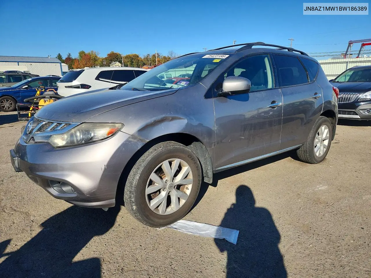NISSAN MURANO 2011, VIN JN8AZ1MW1BW186389