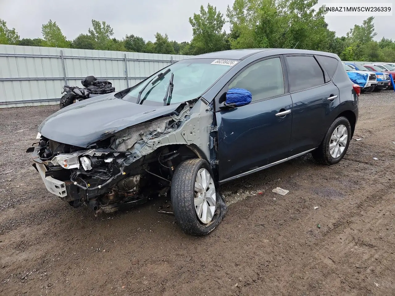 NISSAN MURANO 2012, VIN JN8AZ1MW5CW236339
