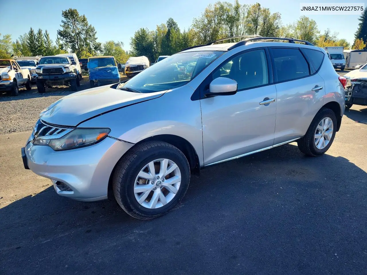 NISSAN MURANO 2012, VIN JN8AZ1MW5CW227575