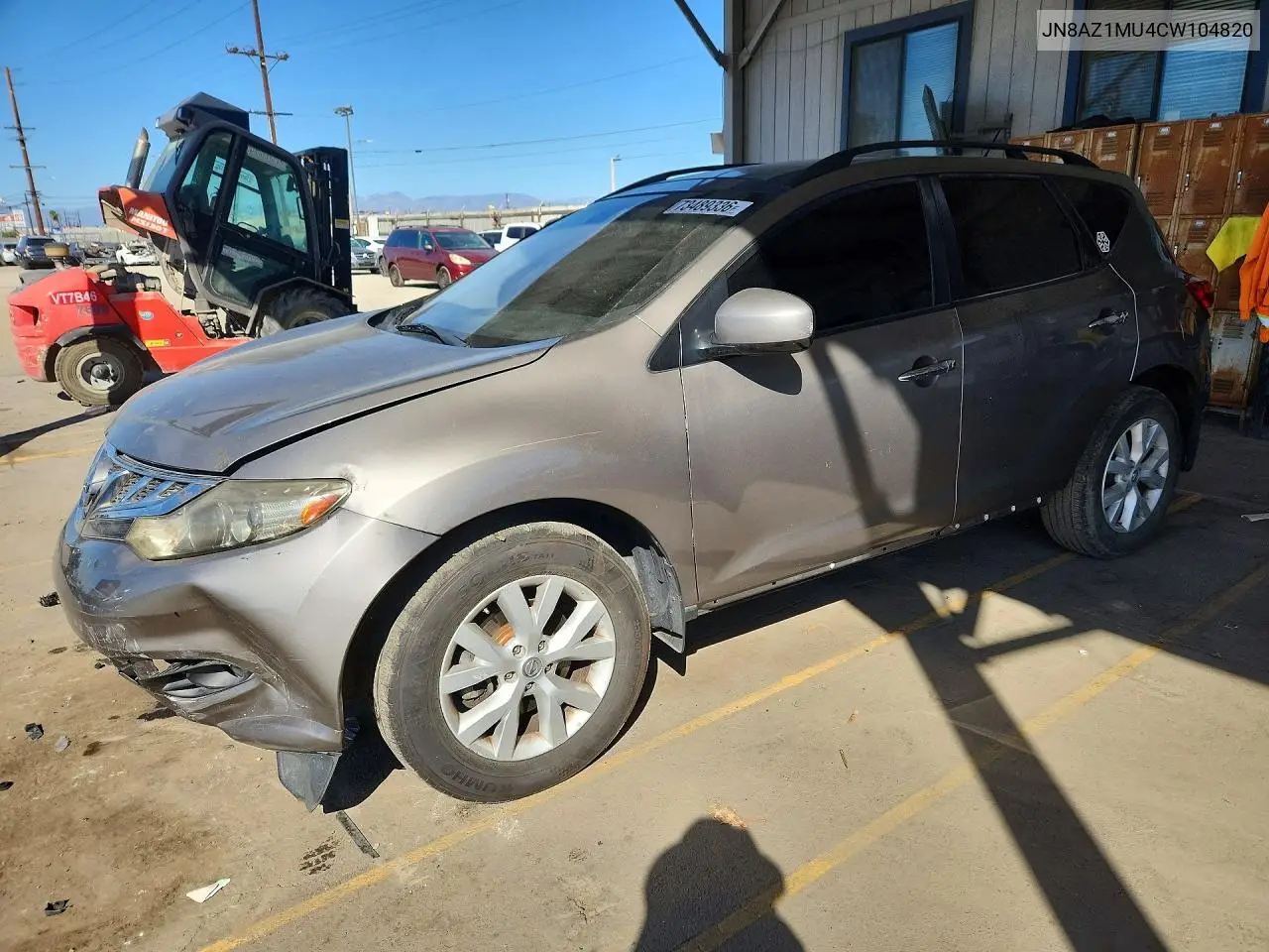 NISSAN MURANO 2012, VIN JN8AZ1MU4CW104820