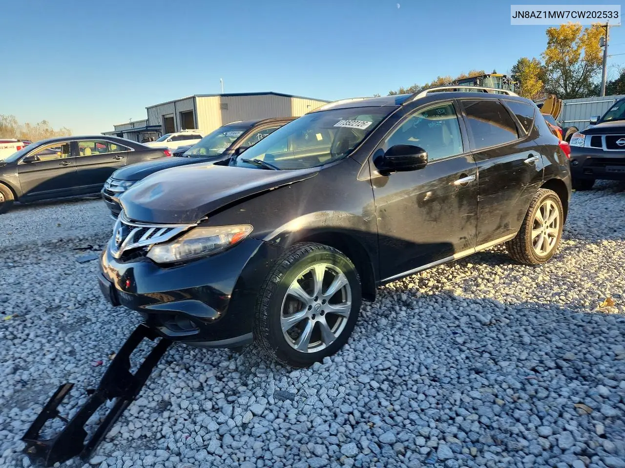 NISSAN MURANO 2012, VIN JN8AZ1MW7CW202533