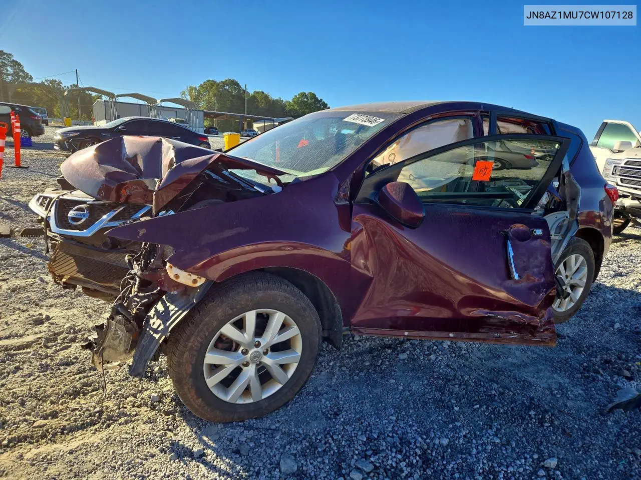 NISSAN MURANO 2012, VIN JN8AZ1MU7CW107128