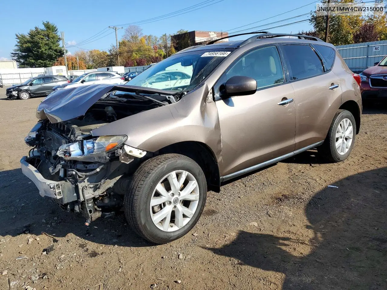 NISSAN MURANO 2012, VIN JN8AZ1MW4CW215000