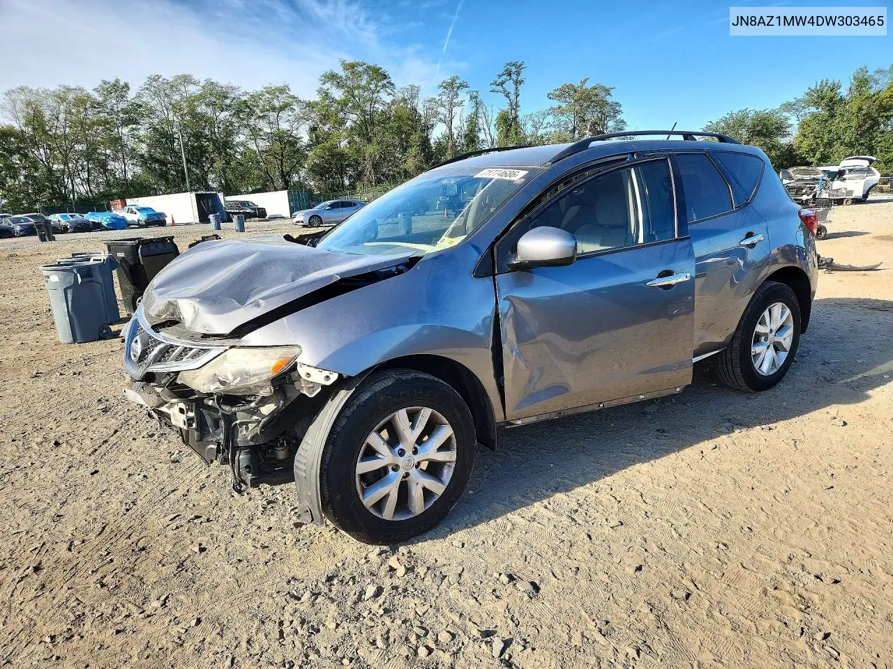 NISSAN MURANO 2013, VIN JN8AZ1MW4DW303465