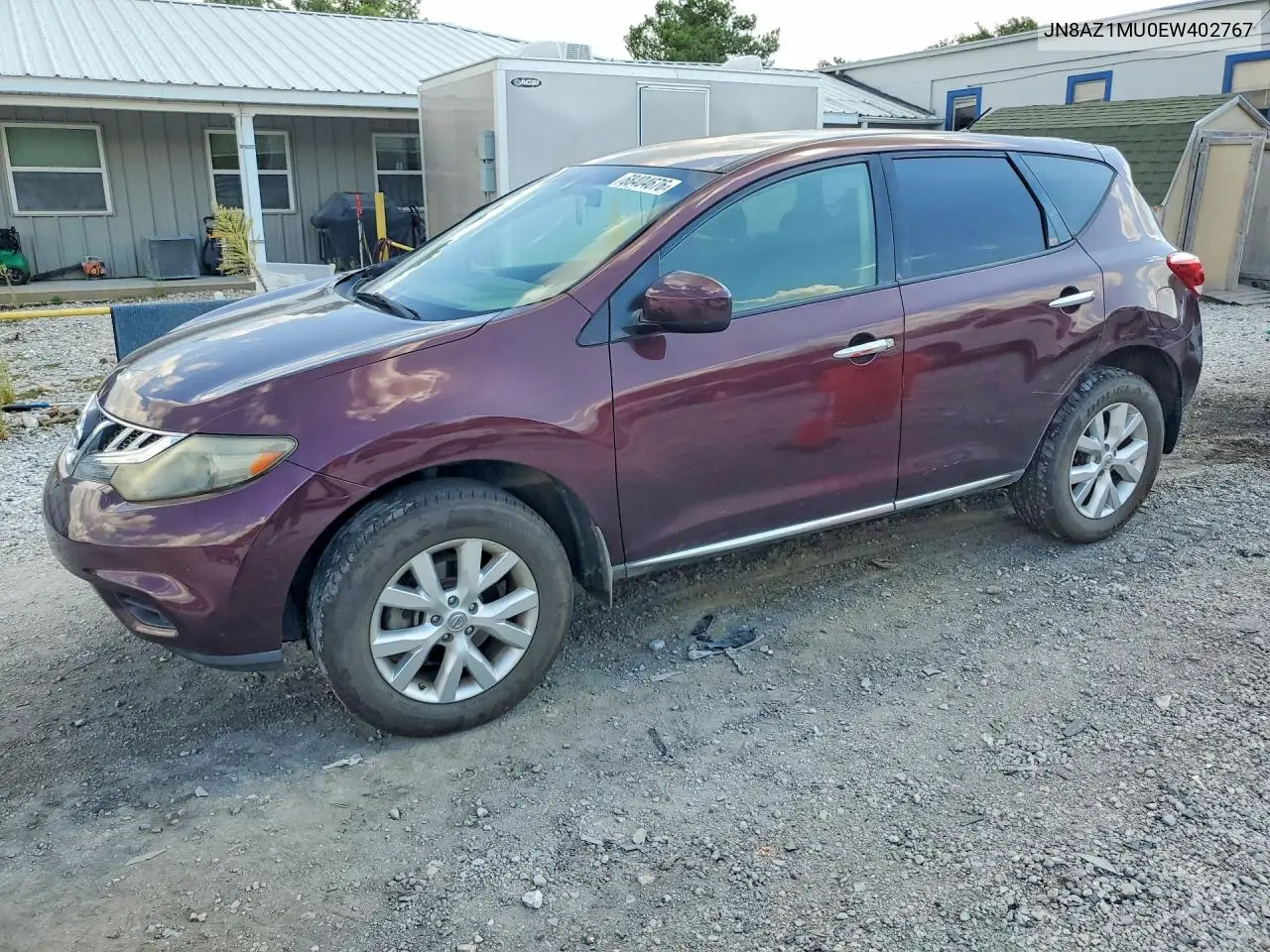 NISSAN MURANO 2014, VIN JN8AZ1MU0EW402767